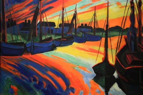 Max Pechstein, Hafen von Leba, (1922) | Modern canvas painting ...