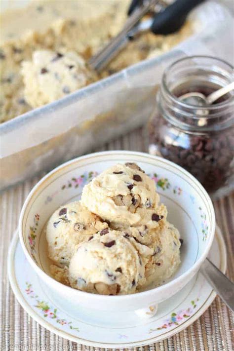 Chocolate Chip Cookie Dough Ice Cream - Celebrating Sweets