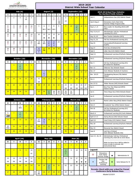 Hartford Schools Calendar - prntbl.concejomunicipaldechinu.gov.co