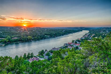 Sunset On Mount Bonnell Photograph by Tod and Cynthia Grubbs