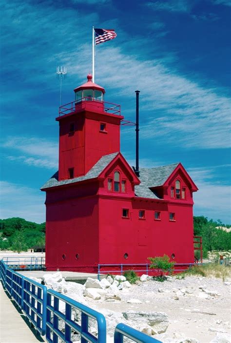 Holland Harbor Lighthouse, Holland State Park Park Township, Michigan | Világítótornyok