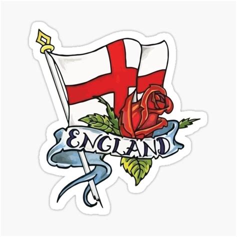 "England Traditional Tattoo" Sticker for Sale by casualsofficial | Redbubble