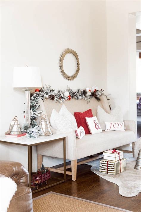 Red and White Christmas Living Room Tour | Curls and Cashmere ...