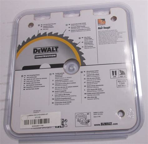 DeWalt DT1155 DT1953 Saw Blade 216 X30X40T DW777 DW701 DW707 DW712 DW771 DW777 | eBay