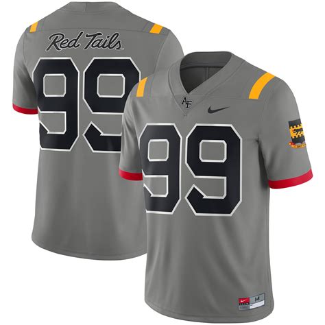 Men's Nike Anthracite Air Force Falcons Red Tails Alternate Game Jersey