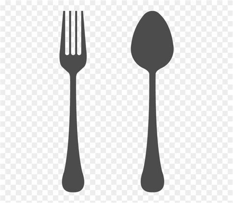 Clip Art Black And White Download Spoon And Fork Transparent - Spoon And Fork Clipart - Png ...