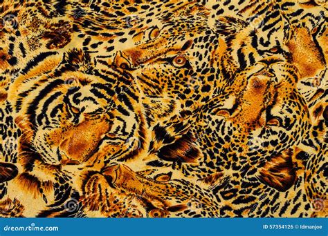 Tiger print fabric stock photo. Image of abstract, decorative - 57354126