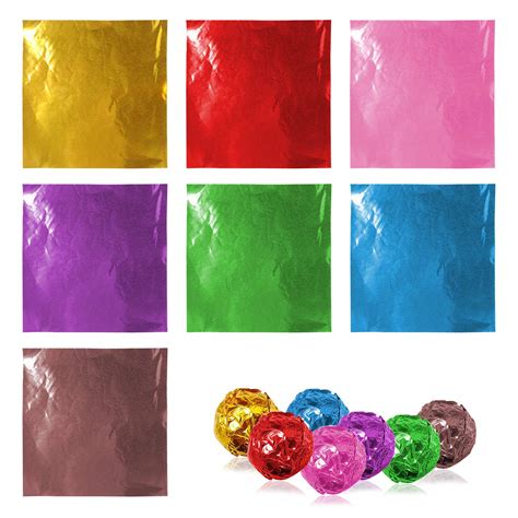 Buy 700 Pcs Foil Candy Wrappers, Chocolate Wrappers Sugar Wraps Square ...