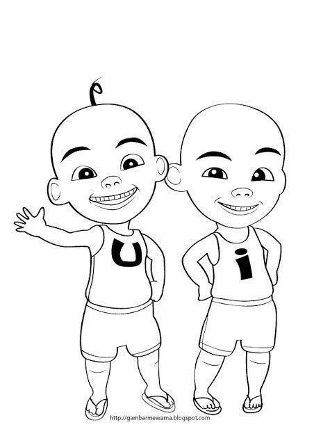 Sketsa Upin Ipin Kartun Coloring Page Upin Ipin Printable Coloring ...