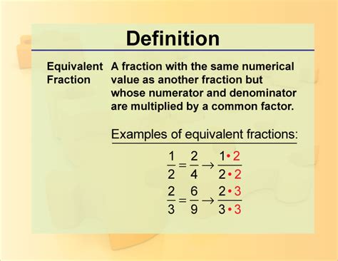 Equivalent Fractions Definition