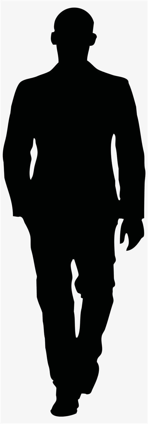 Suit Clipart Man In Black - Silhouette Man Walking Away PNG Image ...