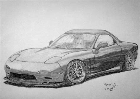 Mazda Rx7 Sketch at PaintingValley.com | Explore collection of Mazda ...