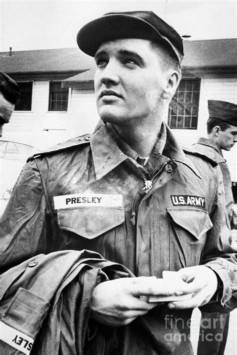 Elvis Presley In Army Uniform Photograph by Bettmann - Pixels