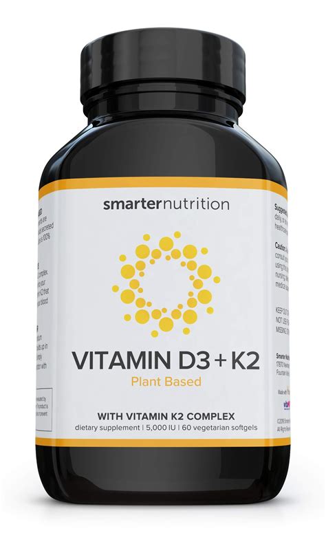 Smarter Nutrition + Plant-Based Vitamin D3 with Vegan K2 Complex