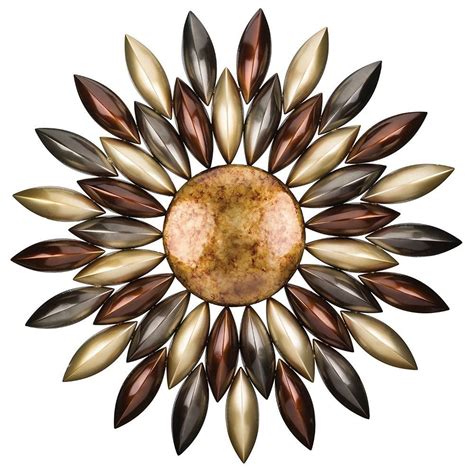 Large Wall Art Metal Sculpture Sunburst Indoor Outdoor Garden Fence ...