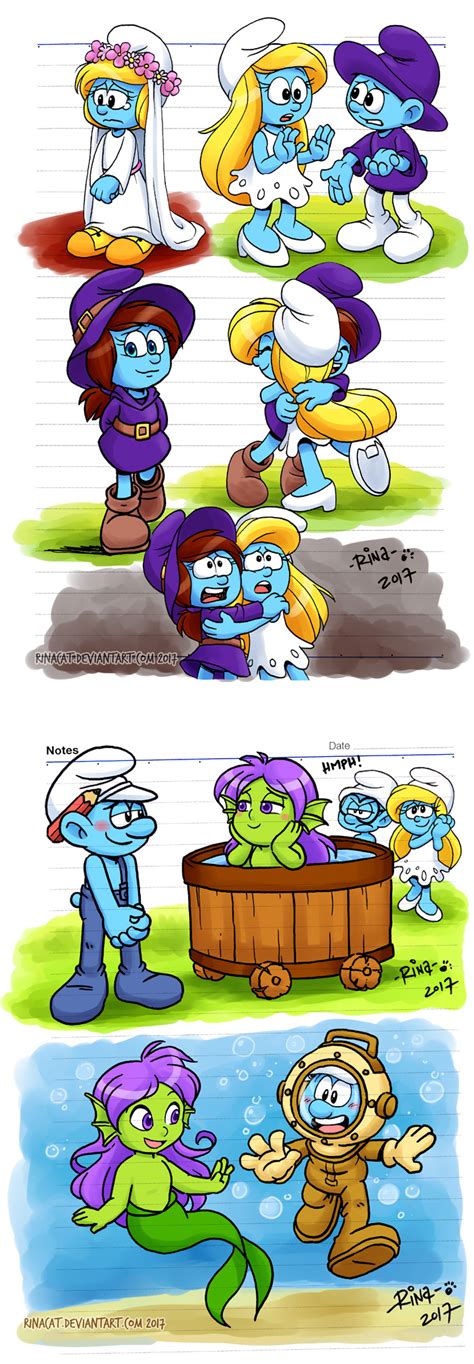 Smurfs: Smurfette, Fan chara, Handy, Marina by rinacat on DeviantArt