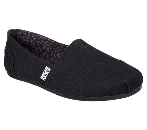 BOBS from Skechers Women's Plush - Peace and Love Flat, Black - Walmart.com