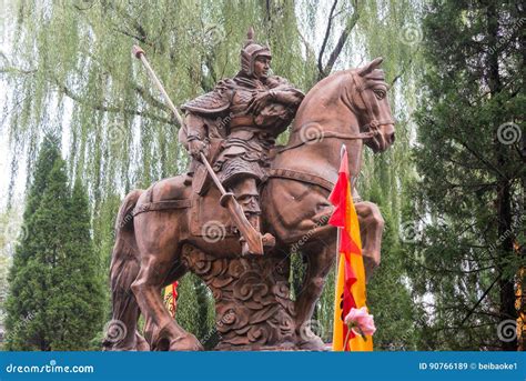 Zhao Yun Statues at Zhaoyun Temple. a Famous Historic Site in Zhengding, Hebei, China Stock ...