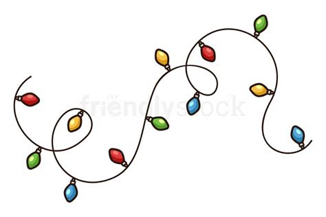 Cartoon Christmas Lights Cartoon Vector Clipart - FriendlyStock