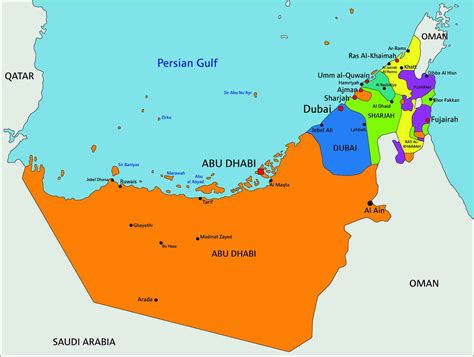 Dubai carte du monde » Voyage - Carte - Plan