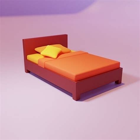 Simple cartoon bed free VR / AR / low-poly 3D model | CGTrader