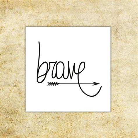 Brave Temporary Tattoo set of 2 - Etsy