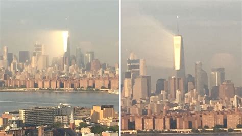 Photos: Striking ray of light beams off World Trade Center days before ...