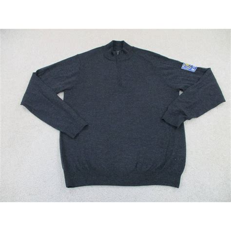 Greg Norman Greg Norman Sweater Adult Medium Gray Quarter Zip Pullover Golf Wool Mens A91 | Grailed