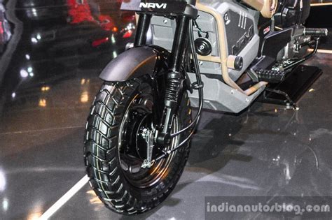 Honda Navi Adventure Concept front tyre at Auto Expo 2016