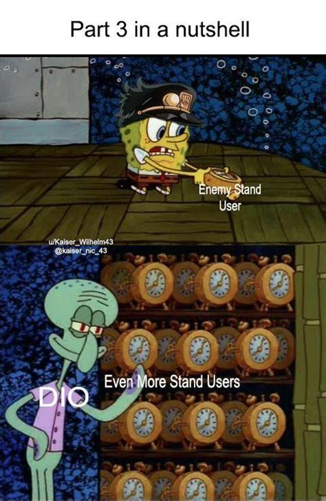 Jojo Part 3 in a Nutshell | Squidward's Clock Closet | Know Your Meme