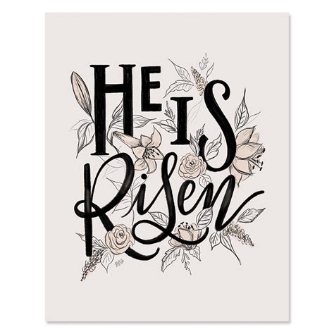 Lily & Val – He Is Risen - Print & Canvas - Easter wall decor - Religious Art