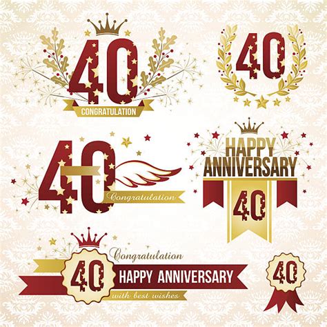 40th Anniversary Clip Art, Vector Images & Illustrations - iStock