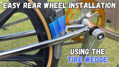 Easy Rear Wheel Installation Using the Tire Wedge - #bmx - YouTube