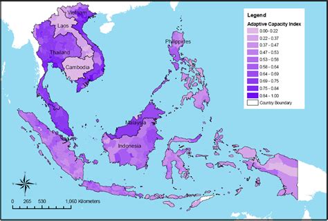 Adaptive capacity map of Southeast Asia in 2005 - Viet Nam | ReliefWeb