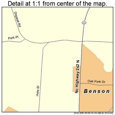 Benson North Carolina Street Map 3705040