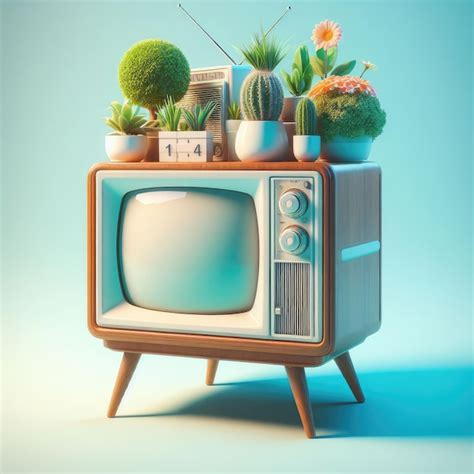 Premium Photo | Retro tv set on white