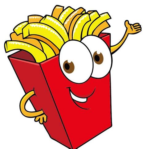 Funny french fries cartoon vector 02 free download