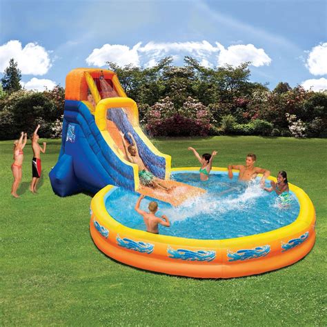 Banzai The Plunge 9'6" Water Slide With 12ft Pool for sale online | eBay | Big swimming pools ...