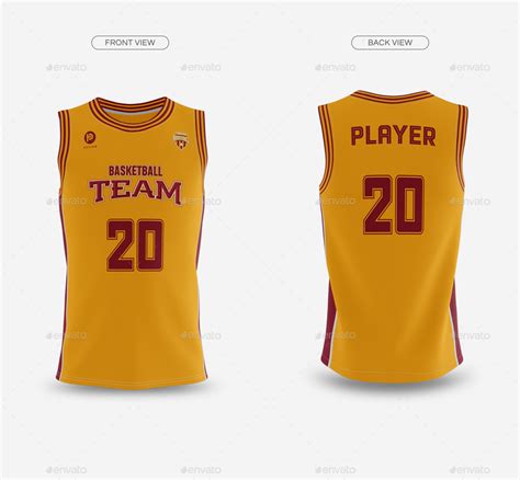 Basketball Jersey with Crew-Neck Mockup by TRDesignme | GraphicRiver