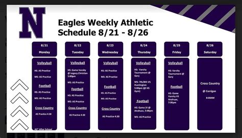 Newton Eagles - Athletic Schedule