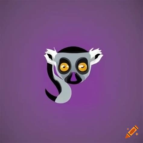 Purple logo with a lemur