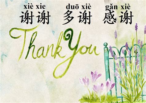 Thank You In Chinese Writing