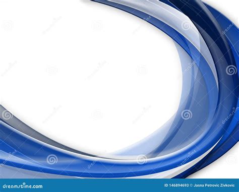 Abstract Blue Wave Line Background Stock Illustration - Illustration of ...