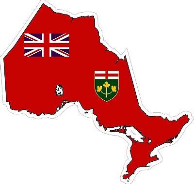 Ontario Map Flag Decal / Sticker | eBay