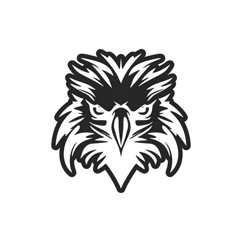 Logo of an eagle with black and white colors. 21395970 Vector Art at ...