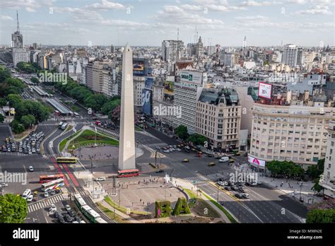 The Obelisco in Avenida 9 de Julio, Buenos Aires. Argentina Stock Photo ...