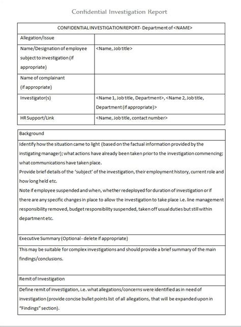 Pin on Report Template