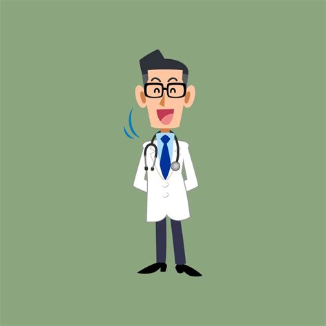 Smiley Doctor Profession Cartoon Character - Vector download