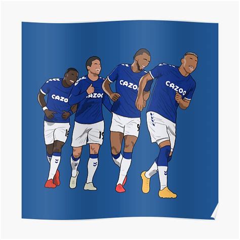 "Everton Goal Celebration Richarlison Calvert Lewin Rodriguez Nkounkou ...