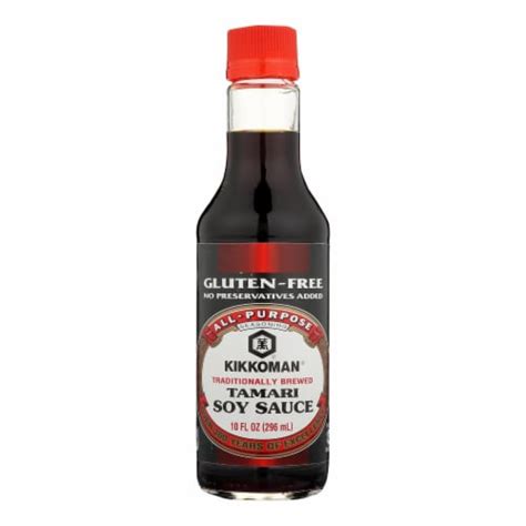 Kikkoman Tamari Soy Sauce - Naturally Brewed - Case of 6 - 10 fl oz, 10 FZ - Kroger